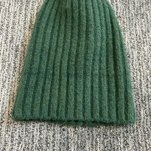 PIECES (BESTSELLER) Green Ribbed Knit Hat